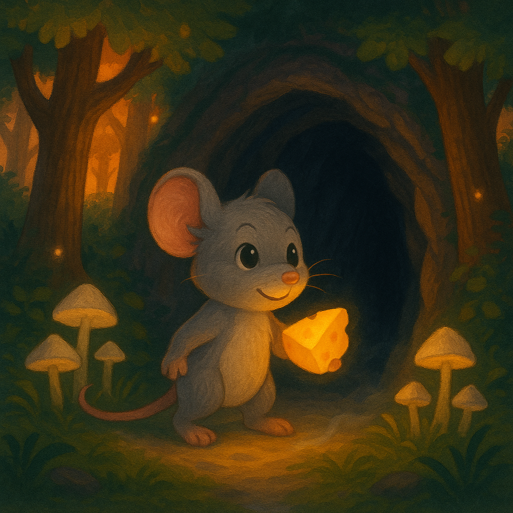 Minik Fare ve karanlık yuvası Resmi